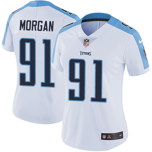 Nike Titans #91 Derrick Morgan White Womens Stitched NFL Vapor Untouchable Limited Jersey