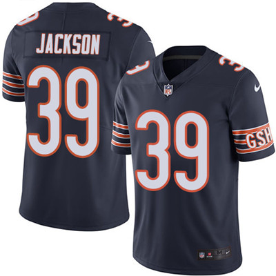 Youth Nike Bears #39 Eddie Jackson Navy Blue Team Color Stitched NFL Vapor Untouchable Limited Jerse