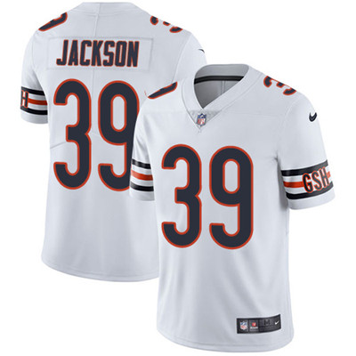 Youth Nike Bears #39 Eddie Jackson White Stitched NFL Vapor Untouchable Limited Jersey