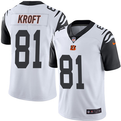 Youth Nike Bengals #81 Tyler Kroft White Stitched NFL Limited Ru