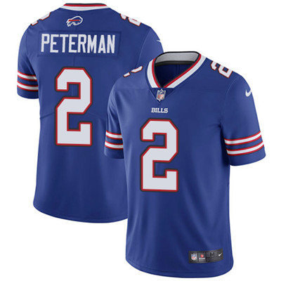 Youth Nike Bills #2 Nathan Peterman Royal Blue Team Color Stitch