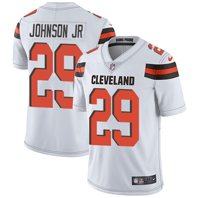 Youth Nike Browns #29 Duke Johnson Jr White Stitched NFL Vapor U