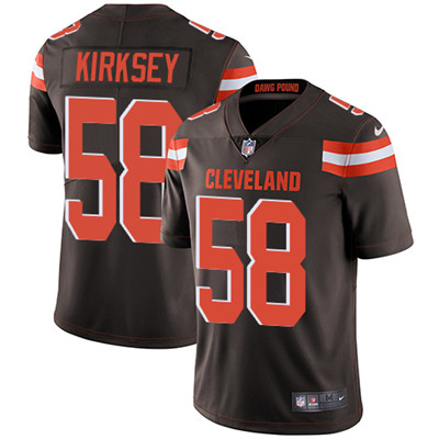 Youth Nike Browns #58 Christian Kirksey Brown Team Color Stitched NFL Vapor Untouchable Limited Jers