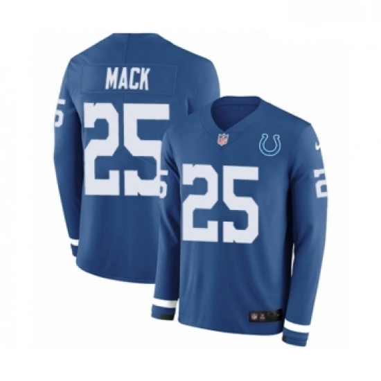 Youth Nike Indianapolis Colts 25 Marlon Mack Limited Blue Therma