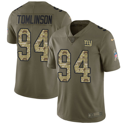 Youth Nike Giants #94 Dalvin Tomlinson Olive Camo Stitched NFL L