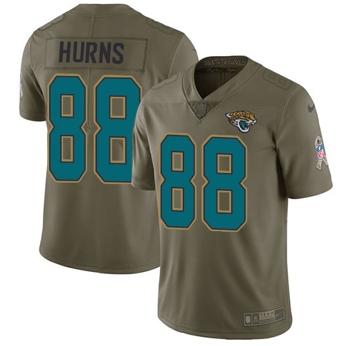 Youth Nike Jaguars #88 Allen Hurns Olive Stitched NFL Limited 20