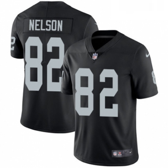 Youth Nike Oakland Raiders 82 Jordy Nelson Black Team Color Vapor Untouchable Limited Player NFL Jer