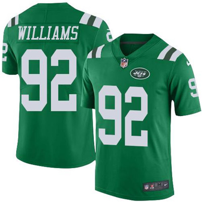 Youth Nike Jets #92 Leonard Williams Green Stitched NFL Limited Rush Jersey