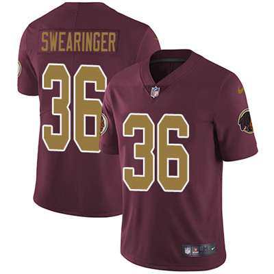 Youth Nike Redskins #36 D J Swearinger Burgundy Red Alternate Stitched NFL Vapor Untouchable Limited