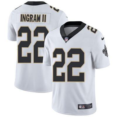 Youth Nike Saints #22 Mark Ingram II White Stitched NFL Vapor Untouchable Limited Jersey