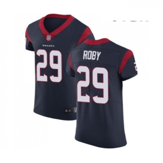 Men Houston Texans 29 Bradley Roby Navy Blue Team Color Vapor Untouchable Elite Player Football Jers