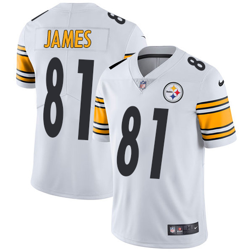 Youth Nike Steelers #81 Jesse James White Stitched NFL Vapor Untouchable Limited Jersey