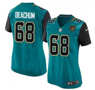 Women Nike Jaguars #68 Kelvin Beachum Green NFL Jersey