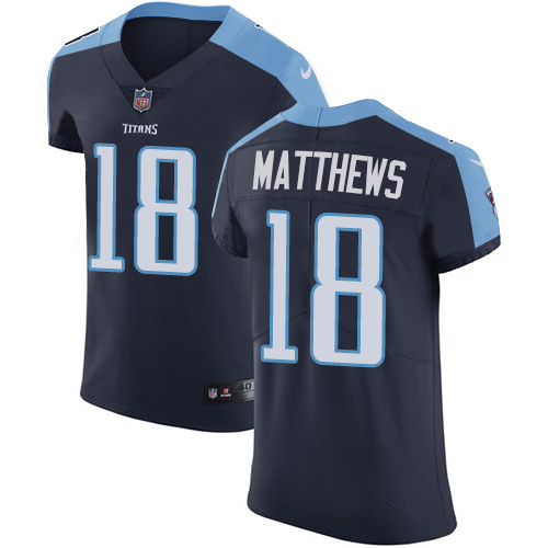 Nike Titans #18 Rishard Matthews Navy Blue Alternate Mens Stitched NFL Vapor Untouchable Elite Jerse