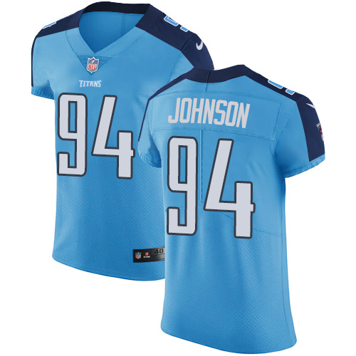 Nike Titans #94 Austin Johnson Light Blue Team Color Mens Stitched NFL Vapor Untouchable Elite Jerse