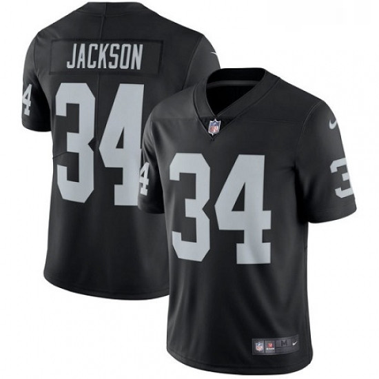 Youth Nike Oakland Raiders 34 Bo Jackson Black Team Color Vapor Untouchable Limited Player NFL Jerse