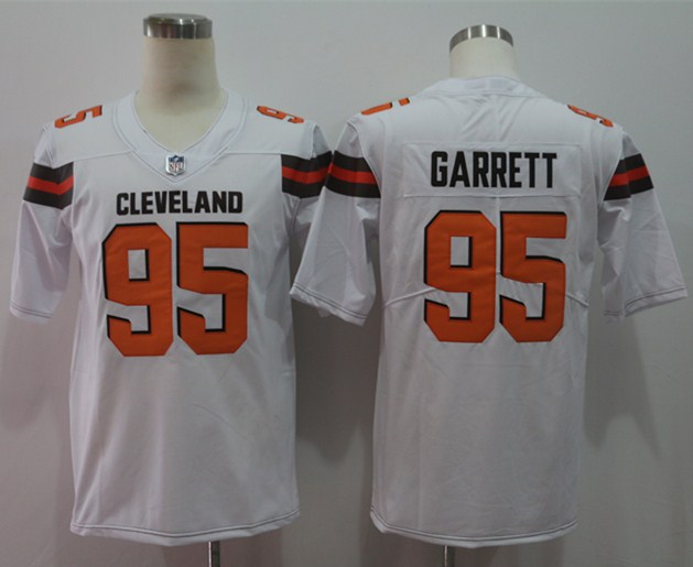 Nike Browns 95 Myles Garrett White Vapor Untouchable Player Limited Jersey