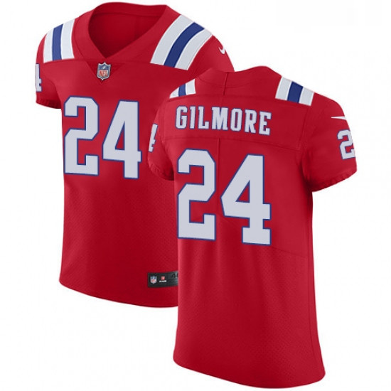 Mens Nike New England Patriots 24 Stephon Gilmore Red Alternate Vapor Untouchable Elite Player NFL J