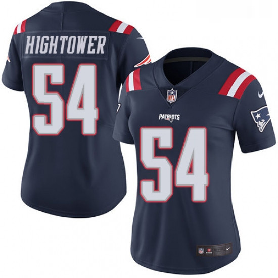 Womens Nike New England Patriots 54 Donta Hightower Limited Navy Blue Rush Vapor Untouchable NFL Jer