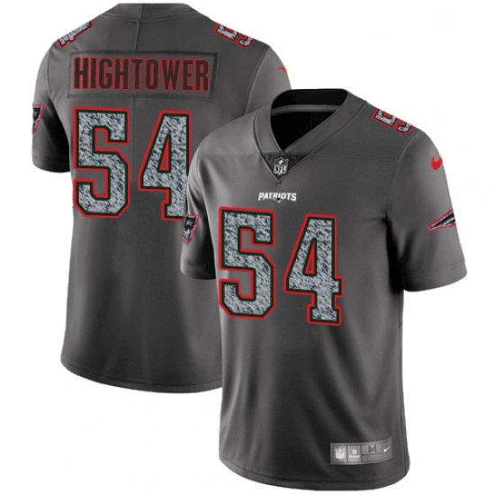 Mens Nike New England Patriots 54 Donta Hightower Gray Static Vapor Untouchable Limited NFL Jersey