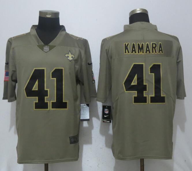 New Nike New Orleans Saints #41 Kamara Olive Salute To Service Limited Jersey