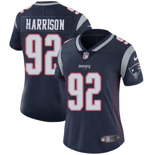 Nike Patriots #92 James Harrison Navy Blue Team Color Womens Stitched NFL Vapor Untouchable Limited 