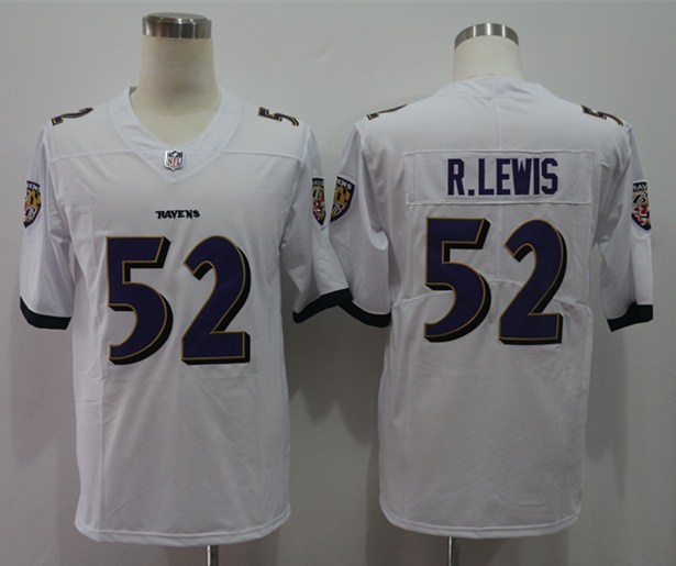 Nike Ravens 52 Ray Lewis White Vapor Untouchable Player Limited Jersey