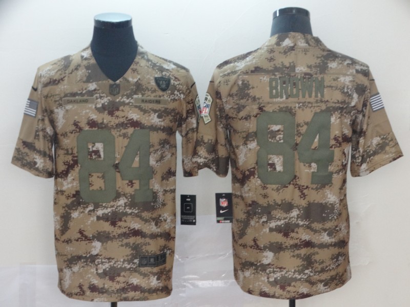 Nike Raiders 84 Antonio Brown Camo Salute To Service Limited Jersey