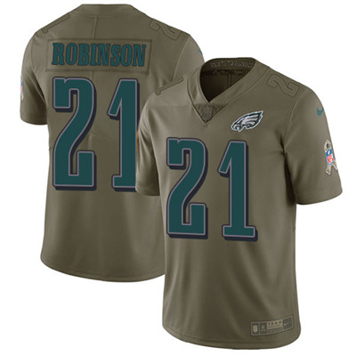 Nike Eagles #21 Patrick Robinson Olive Youth Stitched NFL Limited 2017 Salute to Service Jersey