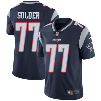 Nike Patriots #77 Nate Solder Navy Blue Team Color Youth Stitched NFL Vapor Untouchable Limited Jers