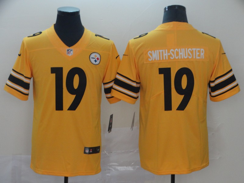 Nike Steelers 19 JuJu SmithSchuster Gold Inverted Legend Limited Jersey