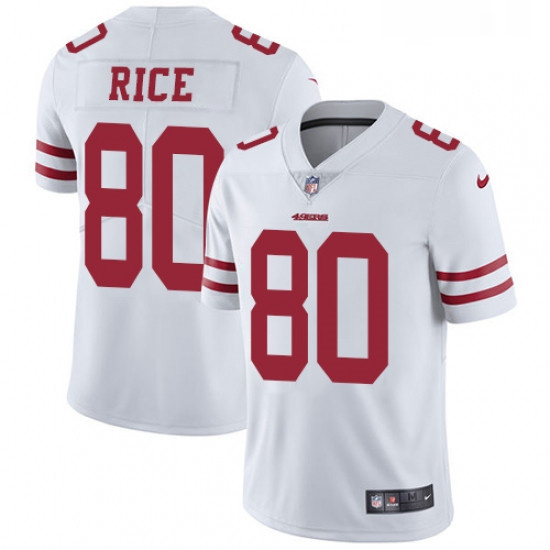 Youth Nike San Francisco 49ers 80 Jerry Rice Elite White NFL Jer