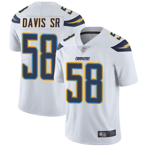 Chargers 58 Thomas Davis Sr White Mens Stitched Football Vapor U