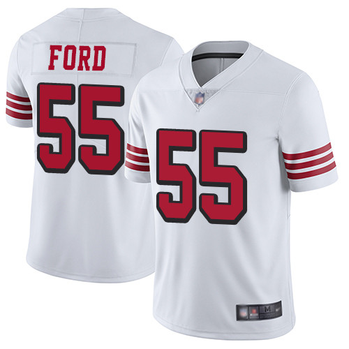 49ers 55 Dee Ford White Rush Mens Stitched Football Vapor Untouc