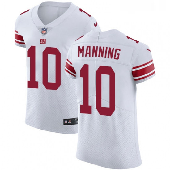 Mens Nike New York Giants 10 Eli Manning White Vapor Untouchable