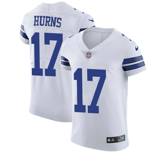 Nike Cowboys #17 Allen Hurns White Mens Stitched NFL Vapor Untouchable Elite Jersey