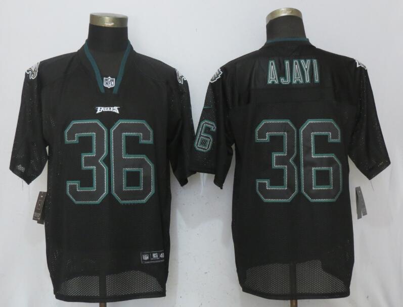 Nike Eagles #36 Jay Ajayi Black Lights Out Elite Jersey