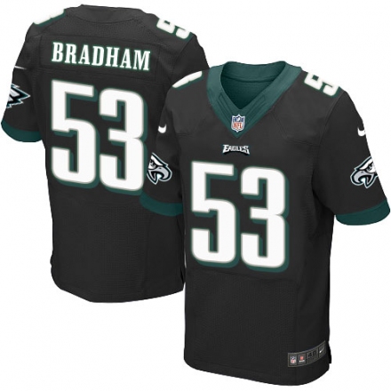 Nike Eagles #53 Nigel Bradham Black Elite Jersey