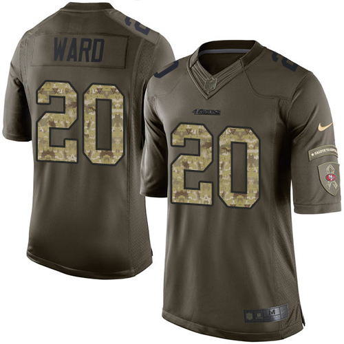 Nike 49ers #20 Jimmie Ward Green Mens Stitched NFL Limited Salut