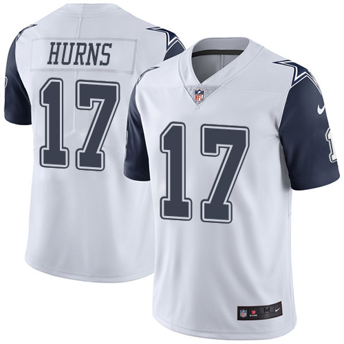 Nike Cowboys #17 Allen Hurns White Mens Stitched NFL Limited Rus