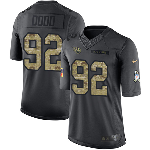 Nike Titans #92 Kevin Dodd Black Mens Stitched NFL Limited 2016 