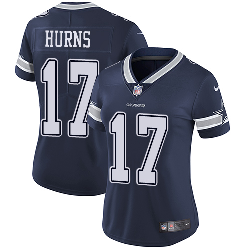 Nike Cowboys #17 Allen Hurns Navy Blue Team Color Womens Stitched NFL Vapor Untouchable Limited Jers