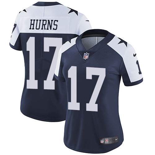 Nike Cowboys #17 Allen Hurns Navy Blue Thanksgiving Womens Stitched NFL Vapor Untouchable Limited Th