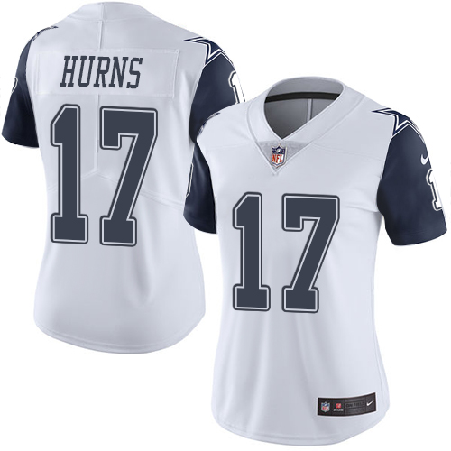 Nike Cowboys #17 Allen Hurns White Womens Stitched NFL Limited R