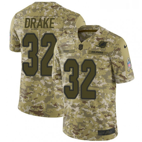 Youth Nike Miami Dolphins 32 Kenyan Drake Limited Camo 2018 Salu