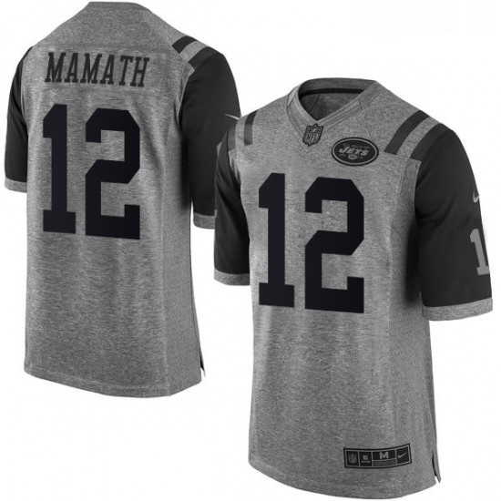 Mens Nike New York Jets 12 Joe Namath Limited Gray Gridiron NFL 