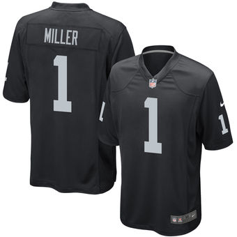 Men's Oakland Raiders Kolton Miller Nike Black 2018 NFL Draft First Round Pick Elite Jersey