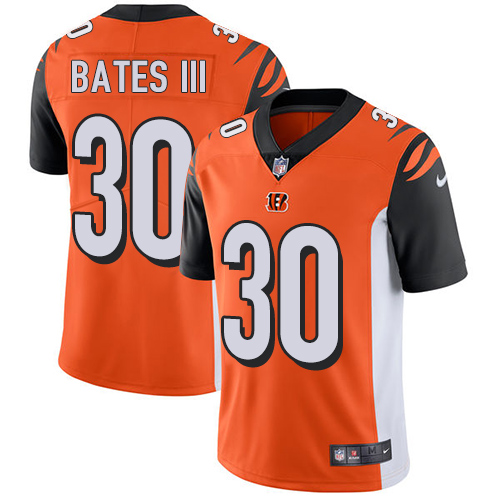 Nike Bengals #30 Jessie Bates III Orange Alternate Mens Stitched NFL Vapor Untouchable Limited Jerse