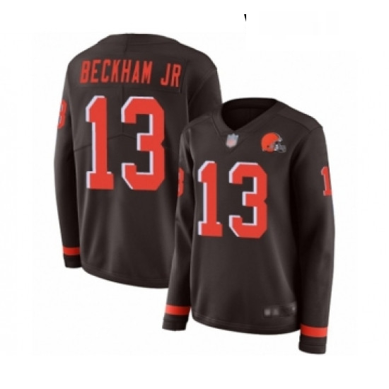 Womens Odell Beckham Jr Limited Brown Nike Jersey NFL Cleveland 