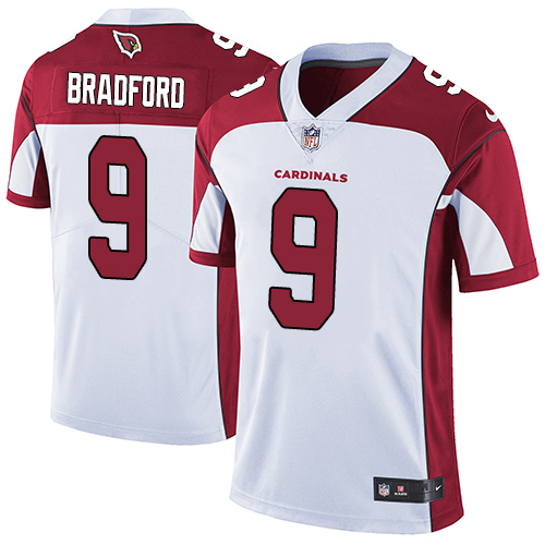 Nike Cardinals #9 Sam Bradford White Mens Stitched NFL Vapor Unt